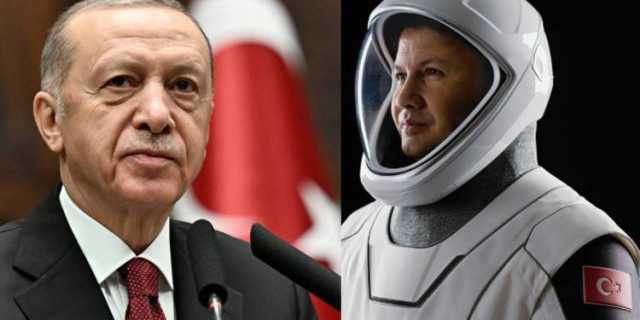 أردوغان يشكر أول رائد فضاء تركي على إكمال مهمته بنجاح