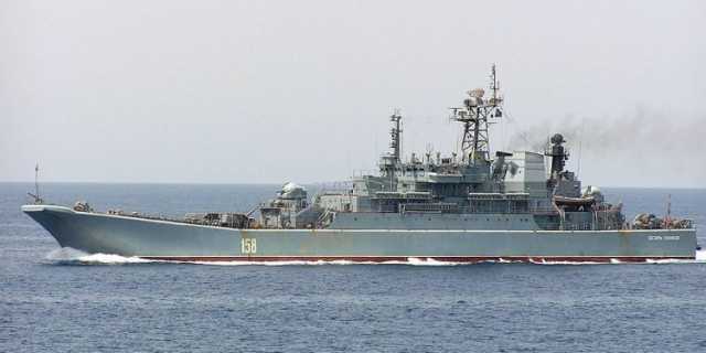 أوكرانيا تغرق سفينة إنزال روسية قبالة سواحل شبه جزيرة القرم