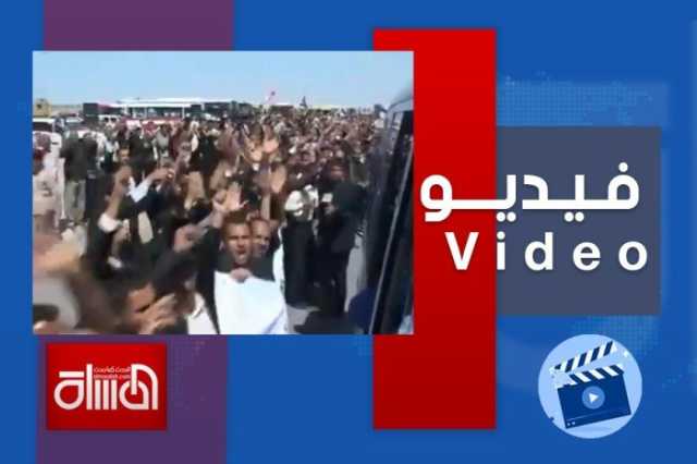 بالفيديو.. استعراض اتباع التيار الصدري امام موكب الرئيس التركي اوردغان