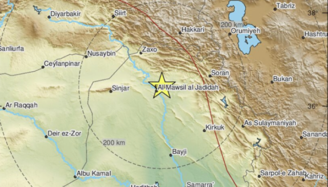 زلزال يضرب الحدود التركية السورية العراقية