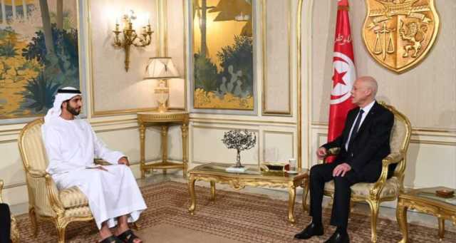 الرئيس التونسي يستقبل وزير الدولة الإماراتي، شخبوط بن نهيان آل نهيان