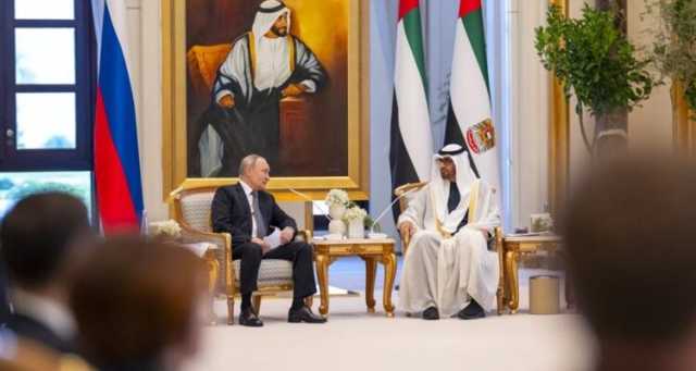 رئيسا الإمارات وروسيا يبحثان أزمتي أوكرانيا وفلسطين