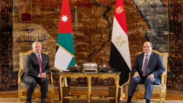 الملك والرئيس المصري يؤكدان أهمية التوصل للتهدئة في غزة