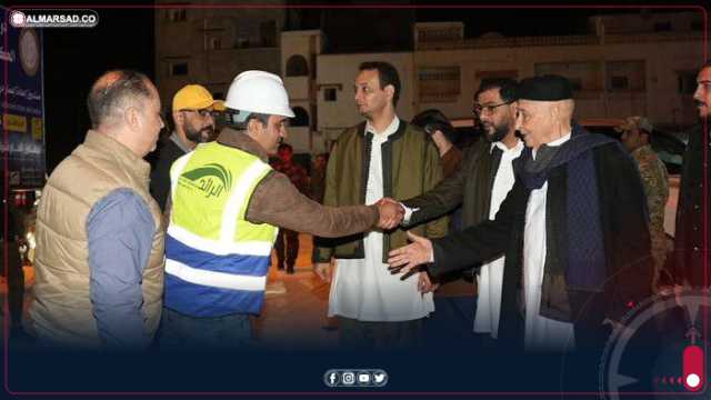 حماد والمستشار صالح يطلعان على سير أعمال المشاريع بمدينة درنة