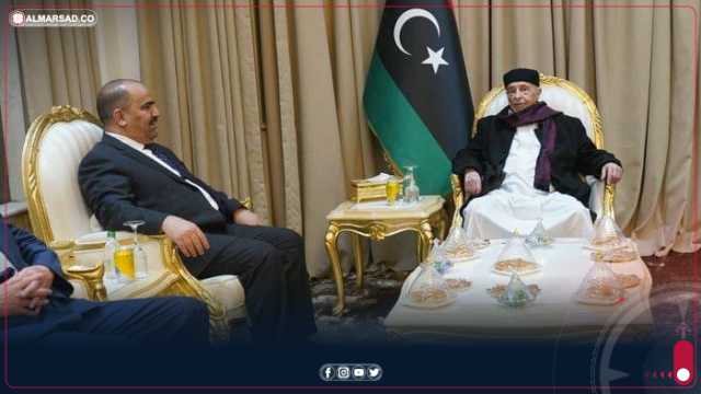 المستشار صالح يبحث مع السفير الجزائري تطورات الأوضاع في ليبيا والعلاقات الثنائية بين البلدين