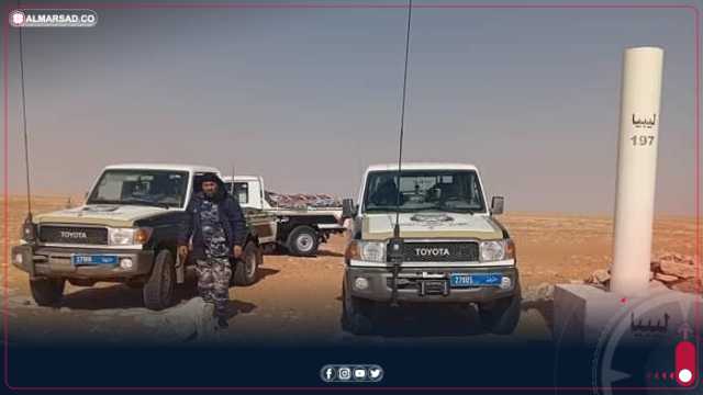 القاطع الأمني غدامس يسير دوريات صحراوية وصولا للحدود الجزائرية لوقف التهريب