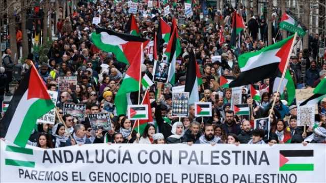 إسبانيا.. مئات الآلاف يطالبون بوقف 'الإبادة الجماعية في فلسطين'