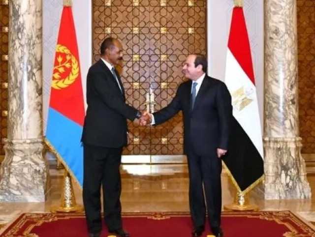السيسي يبحث مع رئيس إريتريا التطورات الأمنية 'الخطيرة' في البحر الأحمر