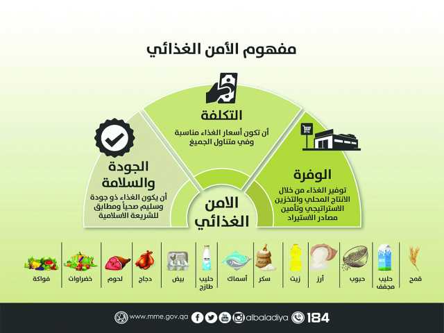 تتضمن 3 سلال غذائية أساسية وتتطرق لأدق التفاصيل.. مبادئ إستراتيجية الأمن الغذائي