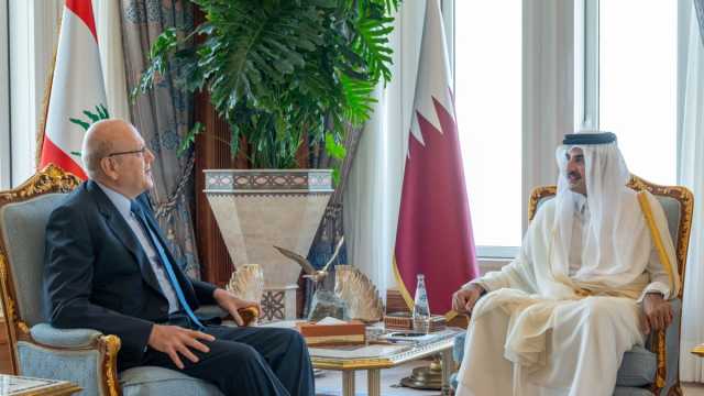 سمو الأمير يستقبل رئيس حكومة تصريف الأعمال اللبنانية