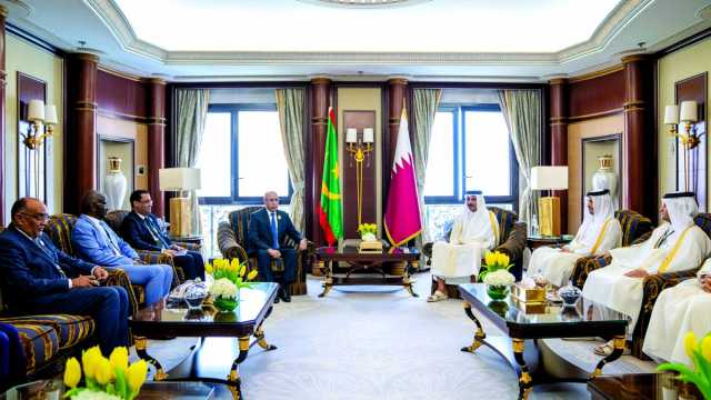 سمو الأمير يلتقي الرئيس الموريتاني
