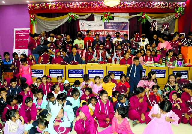 قطر الخيرية تشيّد مبنى إضافياً بمدرسة في نيبال