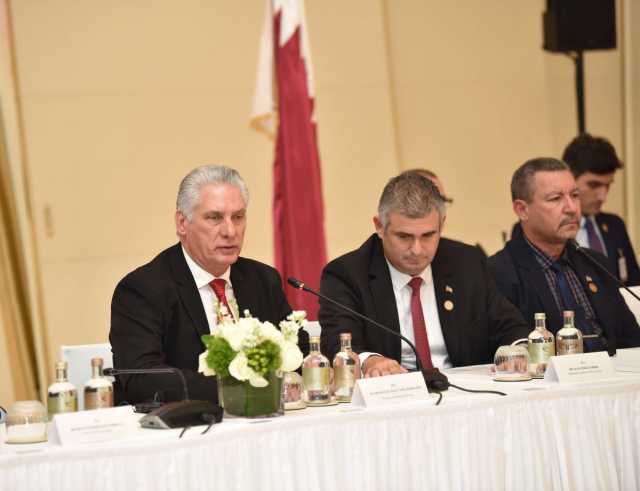 الرئيس الكوبي: علاقاتنا الثنائية مع قطر متميزة وزيارتنا للدوحة تفتح مجالات جديدة للتعاون