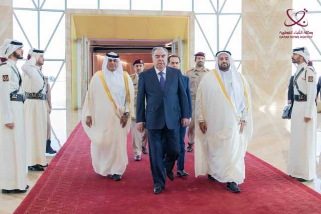 رئيس جمهورية طاجيكستان يصل الدوحة