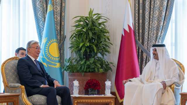سمو الأمير ورئيس كازاخستان يعقدان جلسة مباحثات رسمية