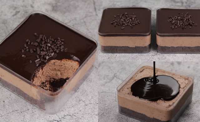 طريقة عمل حلي براونيز الشوكولاتة الداكنة البارد بدون فرن