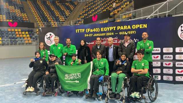 أخضر الطاولة البارالمبي يضاعف حصاده إلى 5 ميداليات في بطولة مصر الدولية