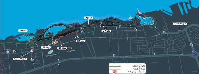 إغلاق طريق كورنيش جدة الفرعي والطرق المؤدية حتى نهاية أبريل