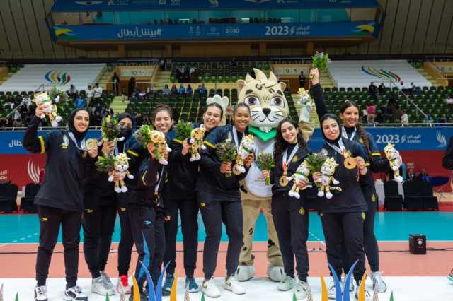 سيدات النصر للكرة الطائرة يتوجن بذهبية دورة الألعاب السعودية