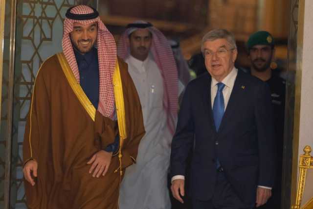 الفيصل يستقبل رئيس الأولمبية الدولية في الرياض