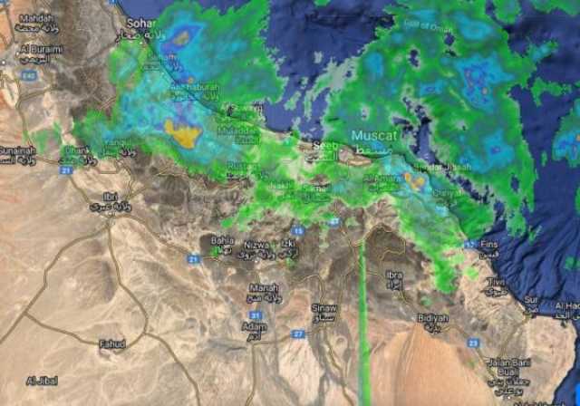 خلايا رعدية على شمال الباطنة ومسقط