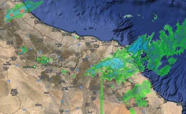 استمرار هطول الأمطار على عدد من محافظات السلطنة