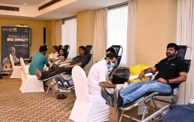 'كيمجي رامداس' تنظم الحملة السنوية للتبرع بالدم