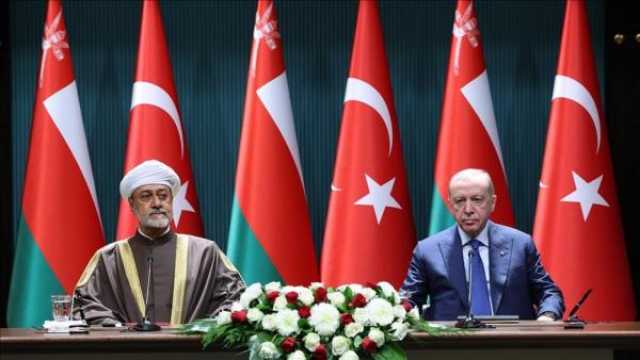 أردوغان: نسعى لزيادة التبادل التجاري مع سلطنة عُمان إلى 5 مليارات دولار