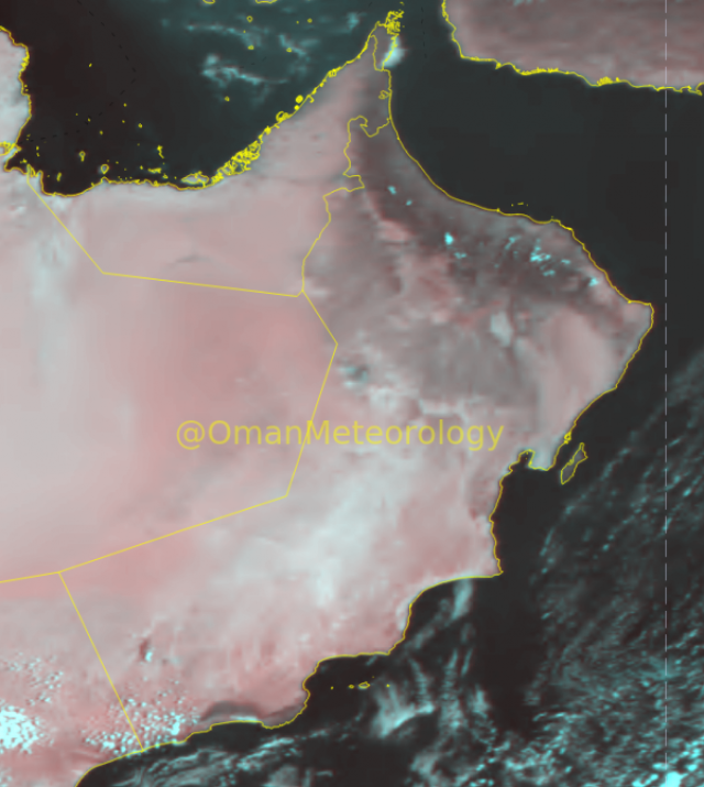 فرص لهطول أمطار متفرقة على بعض المناطق بالسلطنة