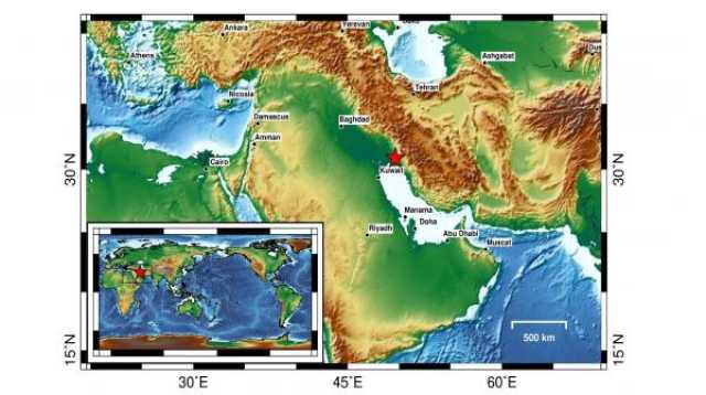 رصد زلزال يبعد عن مسقط بـ 1196 كم