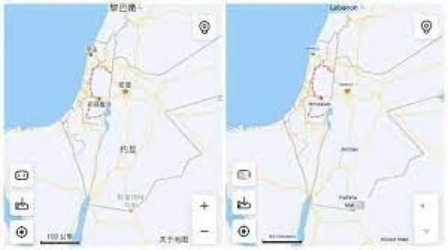 الصين لا تعترف بإسرائيل في خرائطها