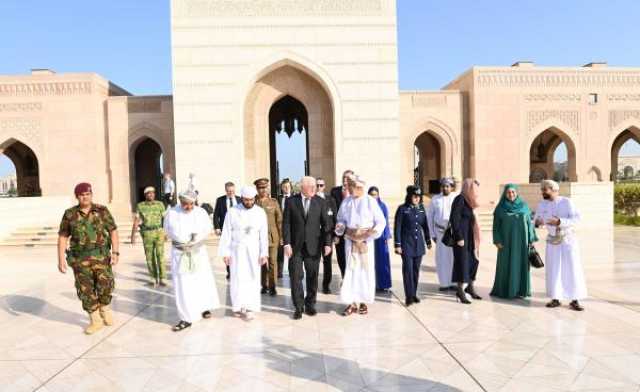 بالصور.. الرئيس الألماني يزور جامع السلطان قابوس الأكبر