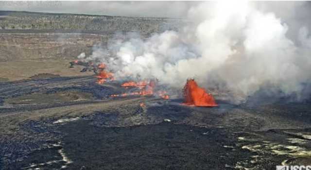 هيئة المسح الجيولوجي الأمريكية: ثوران بركان كيلاويا في هاواي