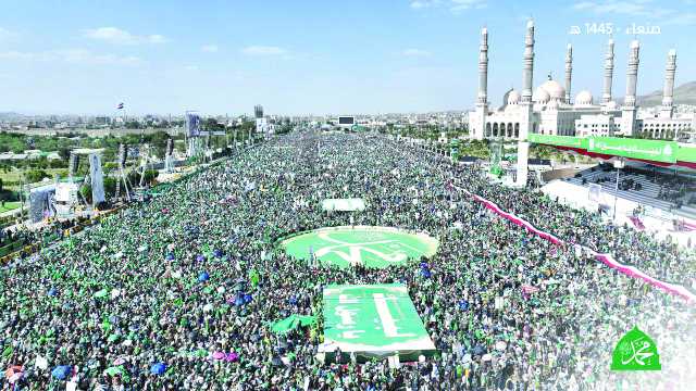 مشهد عظيم وحشود ملايينية اليمن يحتفل بالمولد النبوي الشريف