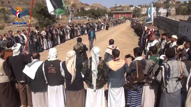 مسيرة ووقفات في ريمة تضامناً للشعب الفلسطيني في مواجهة العدو الصهيوني