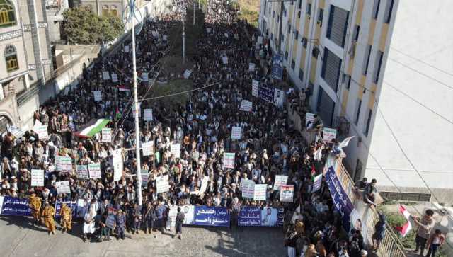 مسيرة حاشدة بمحافظة إب تحت شعار “اليمن وفلسطين خندق واحد”