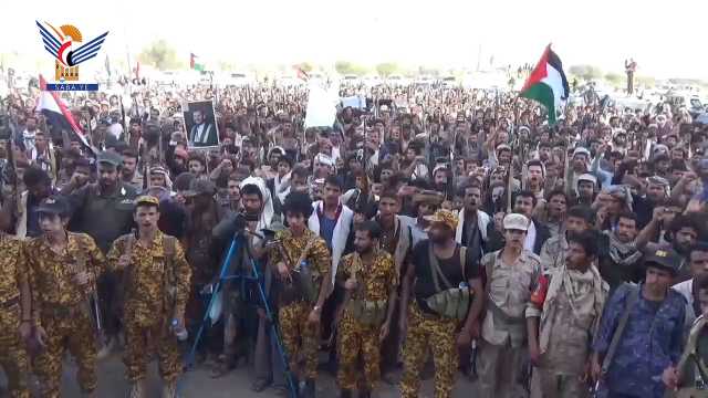 مأرب .. أربع مسيرات حاشدة بعنوان” مع غزة ملتزمون حتى النصر”