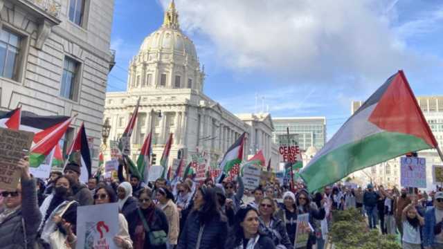 تظاهرة في سان فرنسيسكو للمطالبة بإيقاف الحرب على قطاع غزة