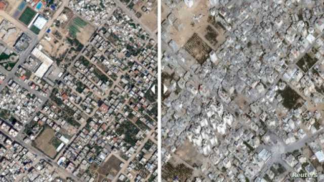 صور الأقمار الصناعية تُظهر دمارًا مرعبًا في قطاع غزة