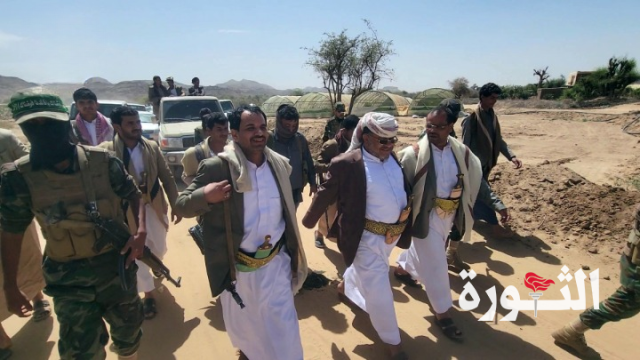 عضو السياسي الأعلى الحوثي يطلع على سير العمل بمشروع سد عويره بمديرية سحار بصعدة