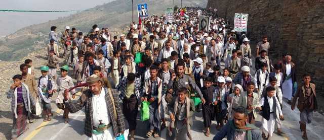 مسيرات حاشدة بحجة تحت شعار “يمن الإيمان في جهاد وثبات مع غزة ولبنان”