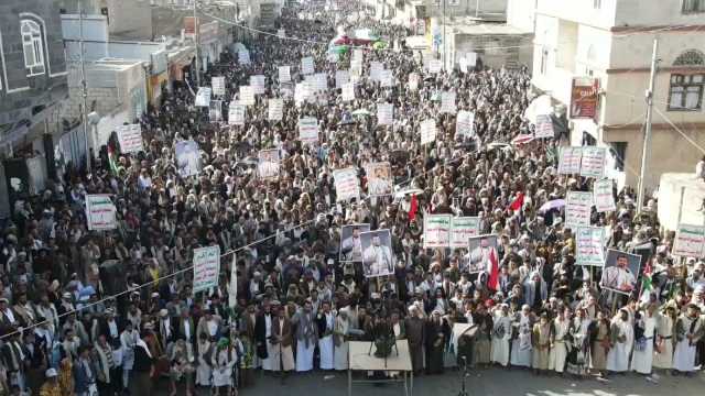 مسيرات جماهيرية حاشدة بذمار نصرة لفلسطين ولبنان