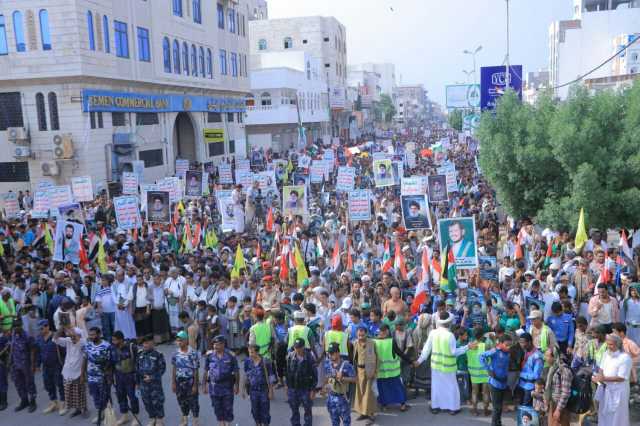 73 مسيرة حاشدة بالحديدة تضامناً مع الشعبين الفلسطيني واللبناني