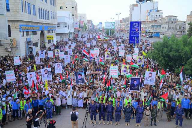 73 مسيرة حاشدة في الحديدة بالذكرى الأولى لعملية “طوفان الأقصى” 