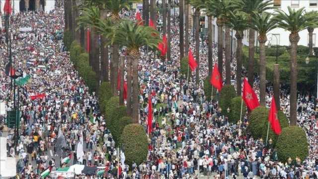 مظاهرة في المغرب تنديدا بالإبادة الجماعية في غزة