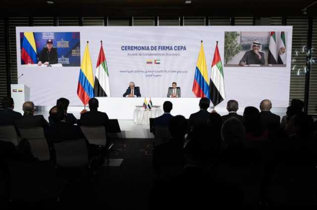 عبر اتصال مرئي.. رئيس الدولة ورئيس كولومبيا يشهدان توقيع اتفاقية شراكة اقتصادية شاملة بين البلدين