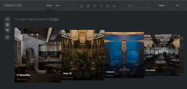 انطلاق دليل المطاعم العالمي “Great List” في دبي