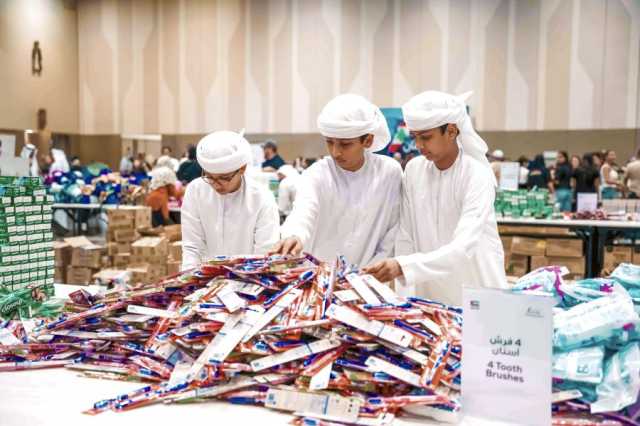 بمشاركة أكثر من 4000 متطوع أعدوا 10000 حزمة إغاثية.. تجهيز 200 طن من المواد الإغاثية ضمن حملة “الإمارات معك يا لبنان”