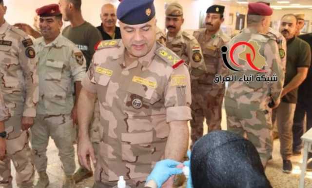 اعلام عمليات بغداد: بالتعاون مع مستشفى الحسين العسكري قيادة عمليات بغداد تنظم حملة للتبرع بالدم في مقرها.