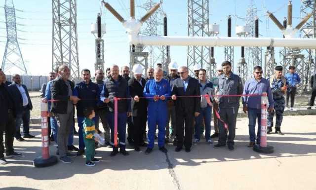 إنجاز وتشغيل خط كهرباء الضغط العالي 132 KV في ميسان